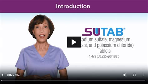 SUTAB® (sodium sulfate, magnesium sulfate, and potassium chloride) Tablets 1.479 g/0.225 g /0.188 g