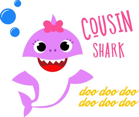 Cousin shark girl Svg, Shark Svg, Shark Clipart, Shark Silho - Inspire Uplift