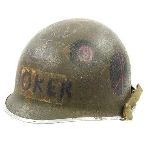 Original U.S. WWII Vietnam War Born To Kill M1 Helmet with Westinghouse ...