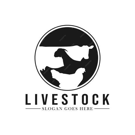 Premium Vector | Livestock logo design. farm animal logo template. vector illustration concept