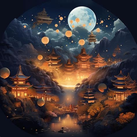 Premium AI Image | mid autumn festival 2023