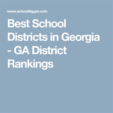 Best School Districts in Georgia - GA District Rankings | School info ...