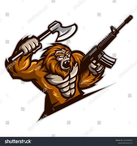 Bigfoot Illustration Logo Concept Stock Vector (Royalty Free ...