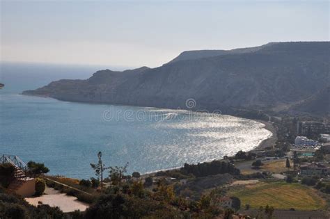 Pissouri bay beach palm stock photo. Image of island - 47336350