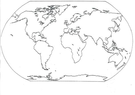 Printable Seven 7 Continents Map Of The World