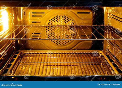 Inside the oven with light stock image. Image of electrical - 147837919