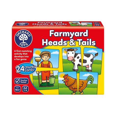 Buy Orchard Toys Farmyard Heads and Tails Game, Memory & Matching Pairs Card Game, Educational ...