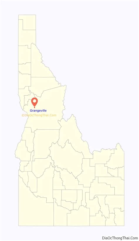 Map of Grangeville city, Idaho - Thong Thai Real