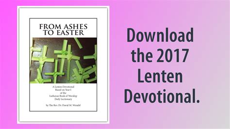 2017 Lenten Devotional - North American Lutheran Church