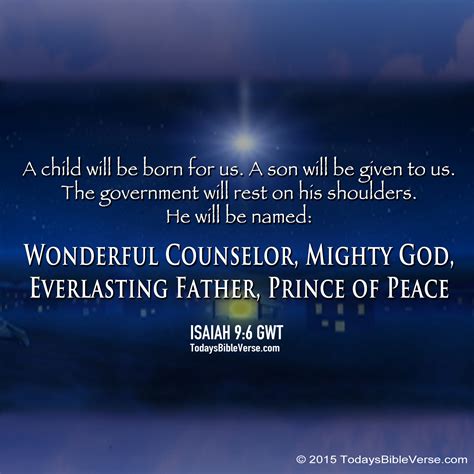 For Unto Us A Child Is Born - Todays Bible Verse