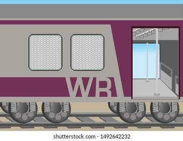 Mumbai Local Train Coach Vector Stock Vector (Royalty Free) 1492642232 | Shutterstock