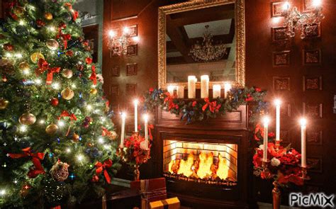 Merry Christmas Fireplace Gif - Fireplace World