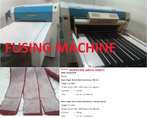 Fusing Process and Quality Inspection of Fusing Machine in Apparel ...