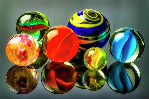 Reflecting Glass Marbles Photograph by Garry Gay - Pixels