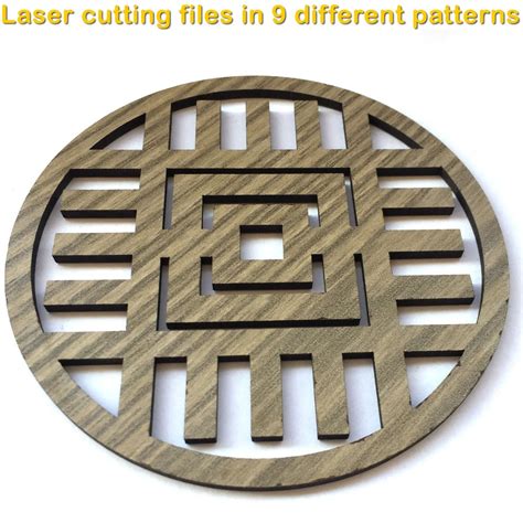 Laser Cutting Files in 9 Different Patterns SVG PDF Cdr - Etsy