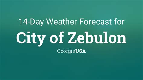 City of Zebulon, Georgia, USA 14 day weather forecast