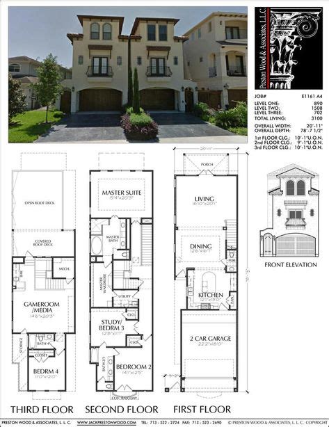 Brownstone Homes, Townhome Design, Luxury Town Home Floor Plans – Preston Wood & Associates ...