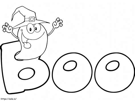 Boo coloring page