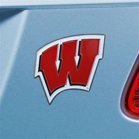 University of Wisconsin Red Color Emblem - Auto Accessories