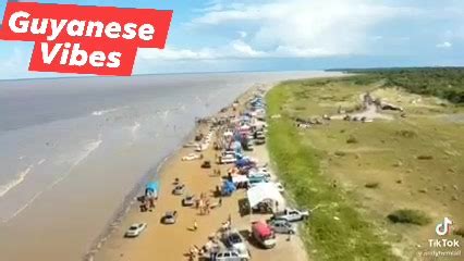 Number 63 Beach ⛱ 😎 Guyana 🇬🇾 | Am air view of num 63 Beach ⛱ 😎 | By Guyanese vibes