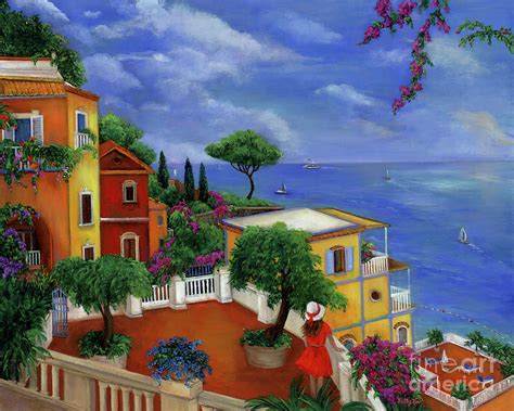 Amalfi Coast Vista Painting by Betty Lou - Fine Art America