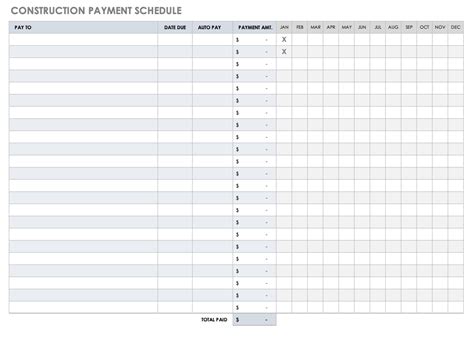 Free Construction Calendar Templates | Smartsheet