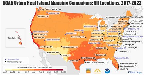 NOAA and communities to map heat inequities in 14 U.S. cities and counties | National Oceanic ...