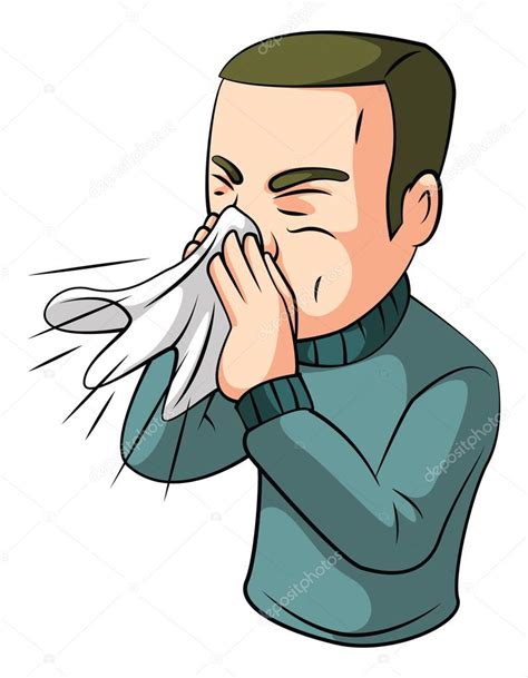 Sneezing man — Stock Vector © funwayillustration #54809731