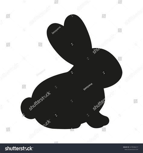 Black White Side View Rabbit Silhouette Stock Illustration 1678586617 ...