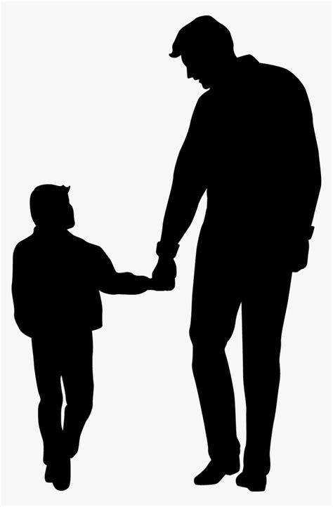 Standing Human Father Son Behavior Day - Father And Son Silhouette, HD ...