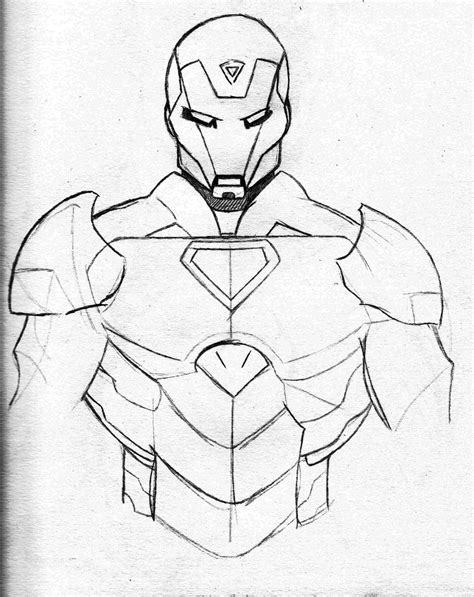 Iron Man Drawing Easy at GetDrawings | Free download