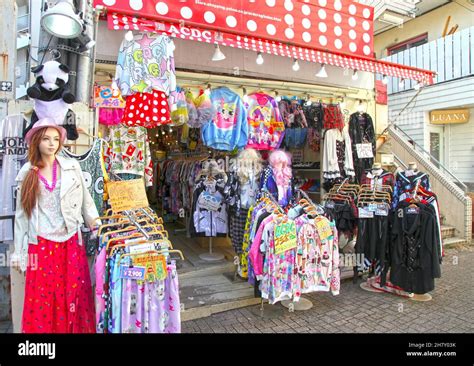 Takeshita Street or Takeshita-dori, a bustling street in the Harajuku part of Tokyo in Japan ...