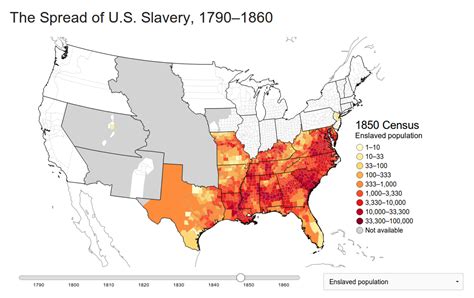 Slavery In The South Map