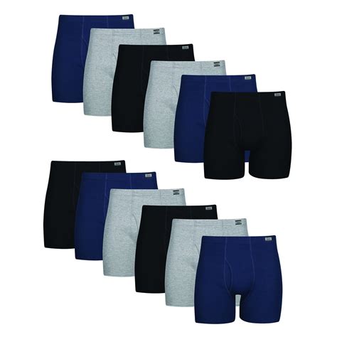 Hanes Men's Underwear Boxer Briefs Pack, Cotton ComfortSoft Boxer Brief ...