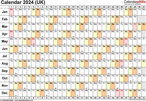 Calendar 2024 Uk Free - Calendar 2024 Ireland Printable