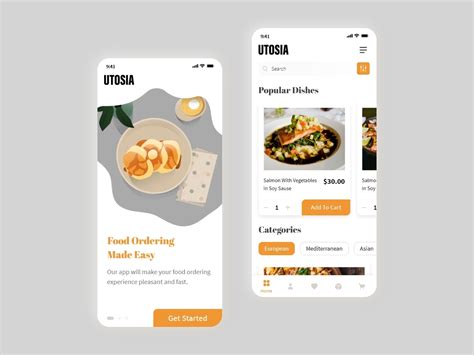 Food Delivery App UX/UI Design - Splash screen & home page by Lilit Mkrtchyan on Dribbble