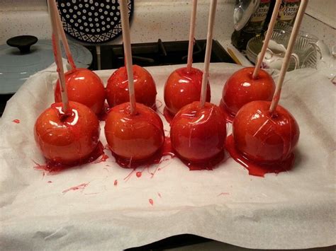 Home made "red hots" candy apples. | Red hots candy, Candy apples ...