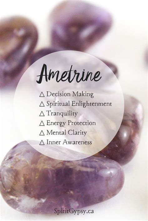 Ametrine - Tumbled in 2020 (With images) | Spiritual crystals ...