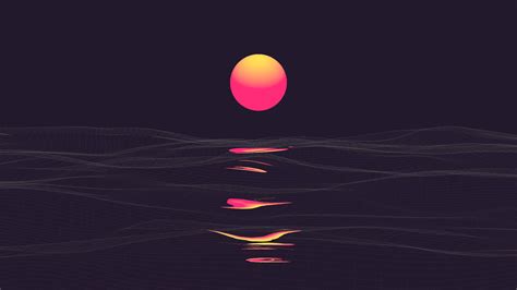 3840x2160 Resolution Abstract Vaporwave Retrowave Sun Reflaction 4K ...