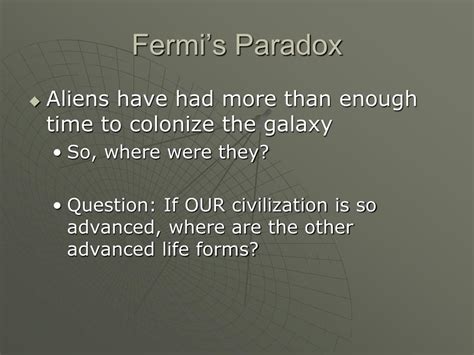 PPT - THE FERMI PARADOX PowerPoint Presentation, free download - ID:1579914