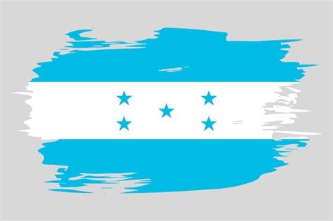 Premium Vector | Flag of honduras painted with a brush stroke abstract ...