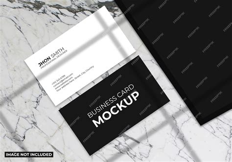 Premium PSD | Business card mockup with shadow