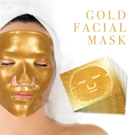 3 x Beauty New Crystal 24K Gold Powder Gel Collagen Face Mask Sheet Hyaluronic | eBay