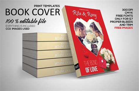 Wedding Book Cover Print Template | Stationery Templates ~ Creative Market