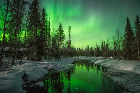 Northern Lights in Northern Lapland in Finland Stock Photo - Image of good, freezing: 148122104