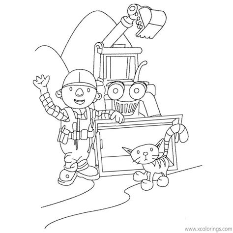 Bob The Builder Coloring Pages Pilchard and Scoop - XColorings.com