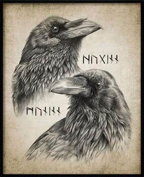 HUGINN & MUNINN - ODINN'S RAVENS - SYMBOLS & THEIR MEANINGS