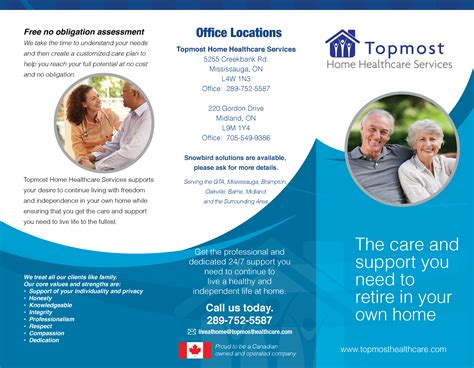 Our client, Topmost Home Healthcare Services asked us to design a trifold brochure in order to ...