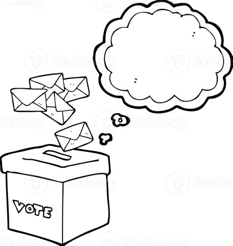 thought bubble cartoon ballot box 36485429 PNG