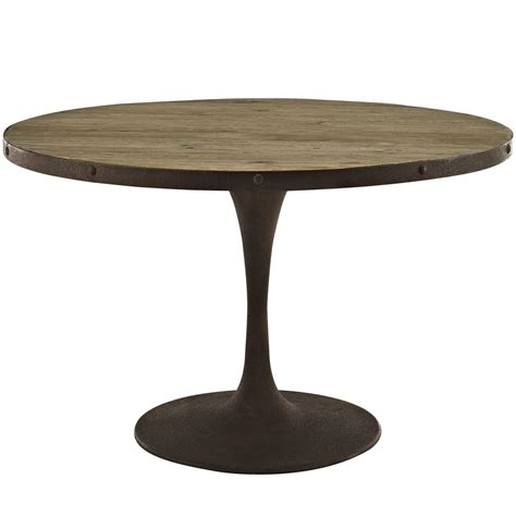 Drive 48 Inch Round Wood Top Dining Table Brown by Modern Living